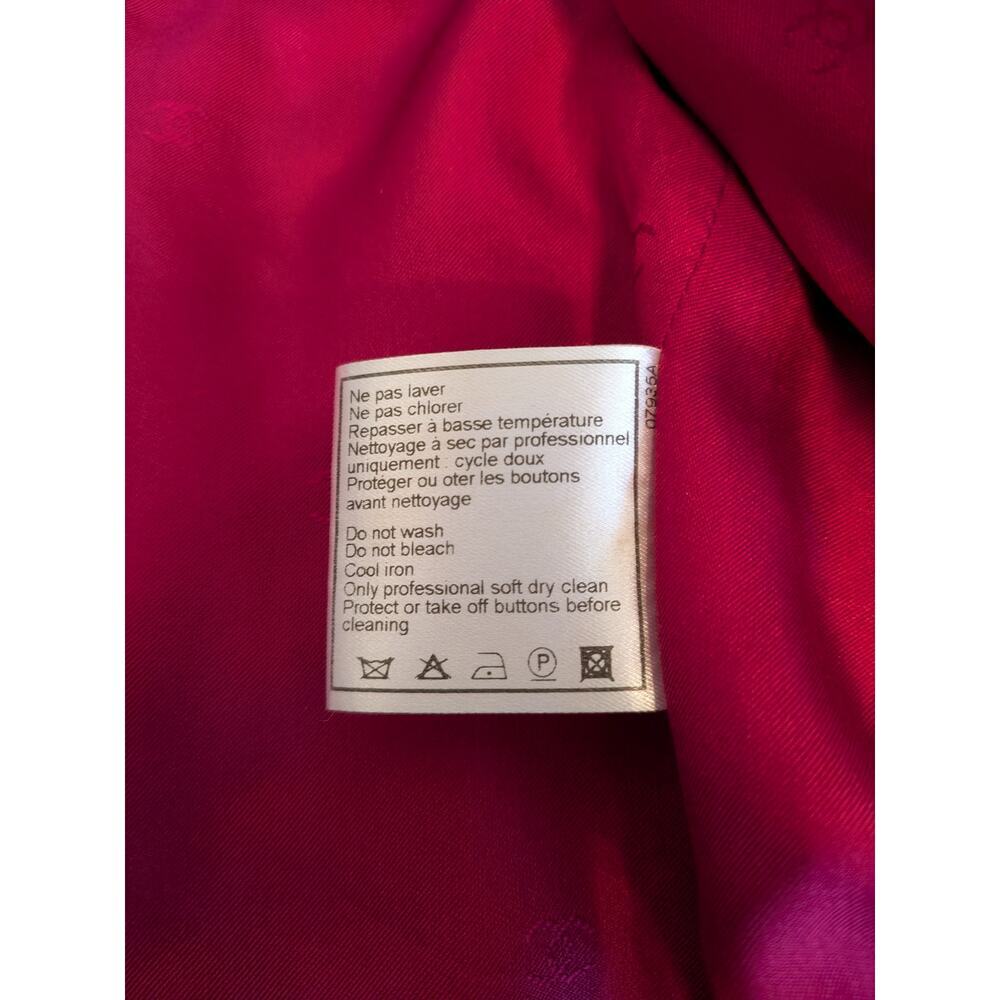 CHANEL Wool Jacket Blazer Hot Pink size 48 with 4 Front Pockets - Picture 12 of 15